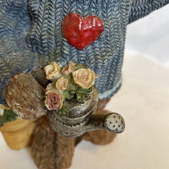 Resin Teddy Bear Large 8" Spring Flowers Don Mechanic Enterprises Sweater Hat - Picture 9 of 11